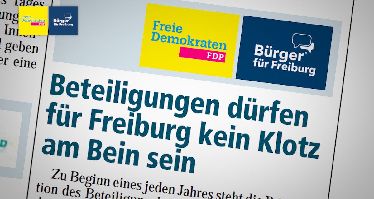 Amtsblatt: Beteiligungen dürfen für Freiburg kein Klotz am bein sein