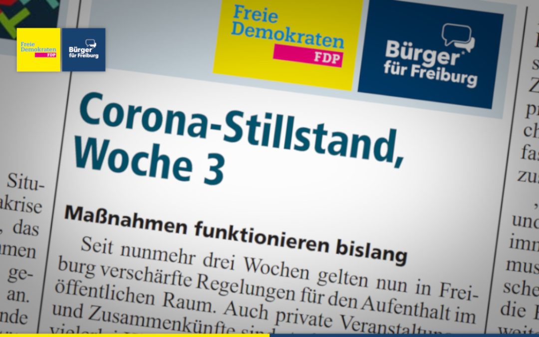 Amtsblatt: Corona-Stillstand, Woche 3