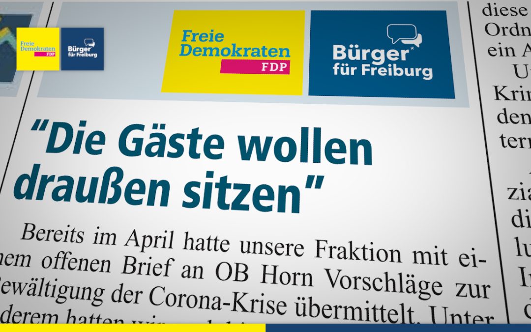 Amtsblatt: „Die Gäste wollen draußen sitzen“