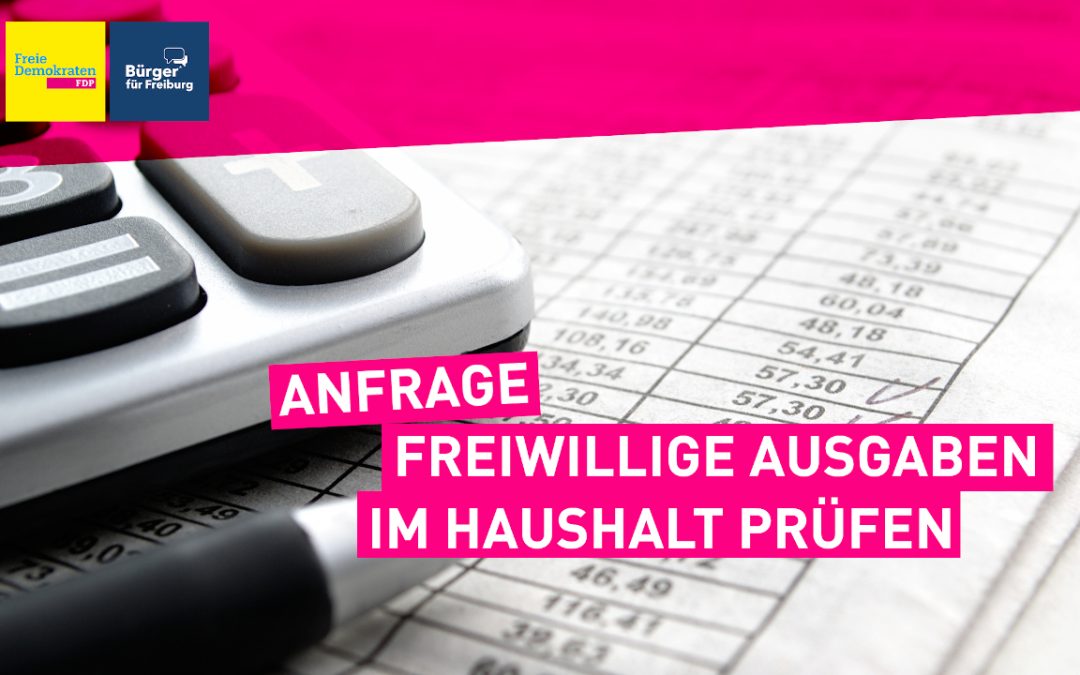Anfrage: Pflicht- und Freiwillige Ausgaben im Haushalt