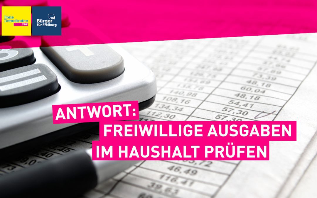 Antwort: Pflicht- und Freiwillige Ausgaben im Haushalt