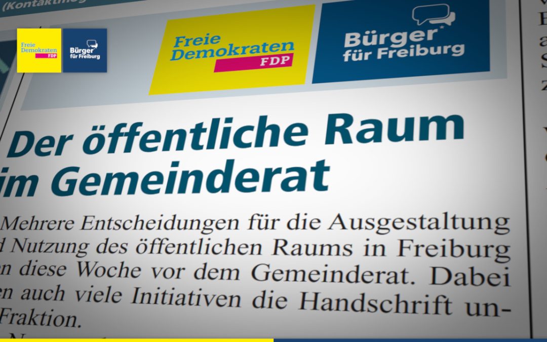 Amtsblatt: Der öffentliche Raum im Gemeinderat
