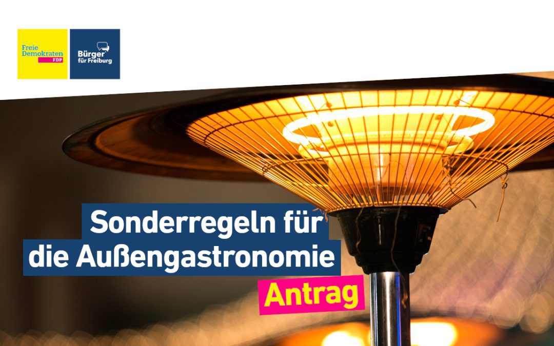 Antrag: Sonderregeln für die Außengastronomie
