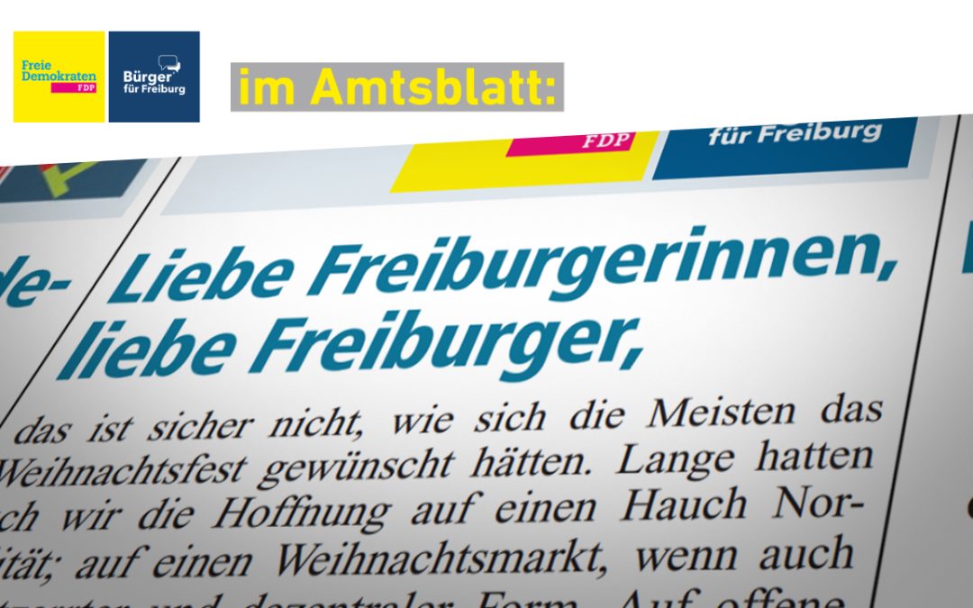 Amtsblatt: Frohes Fest in schwierigen Zeiten
