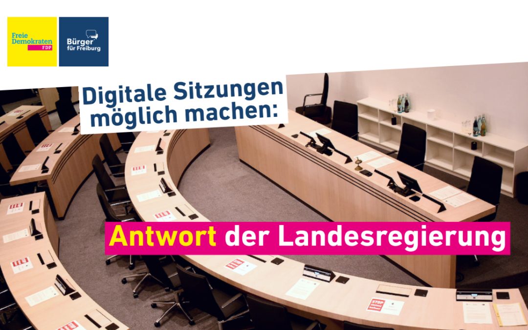 Digitale Gremiensitzungen: Antwort der Landesregierung