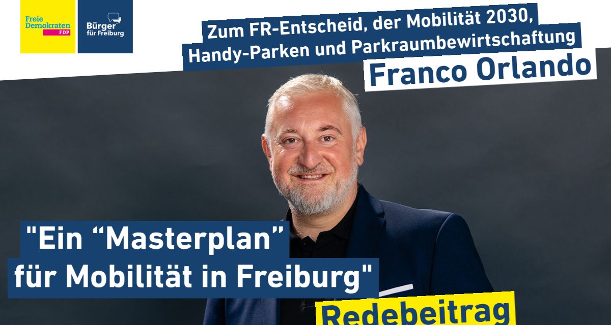 Redebeitrag: Franco Orlando zur Zukunft der Mobilität in Freiburg