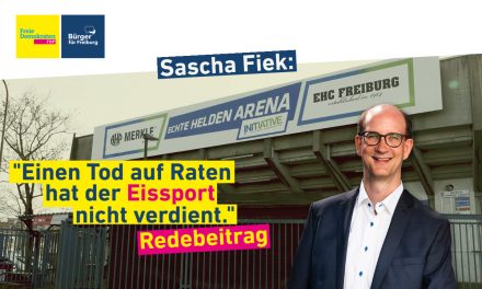 Redebeitrag: Sascha Fiek über die Zukunft des Eissports in Freiburg