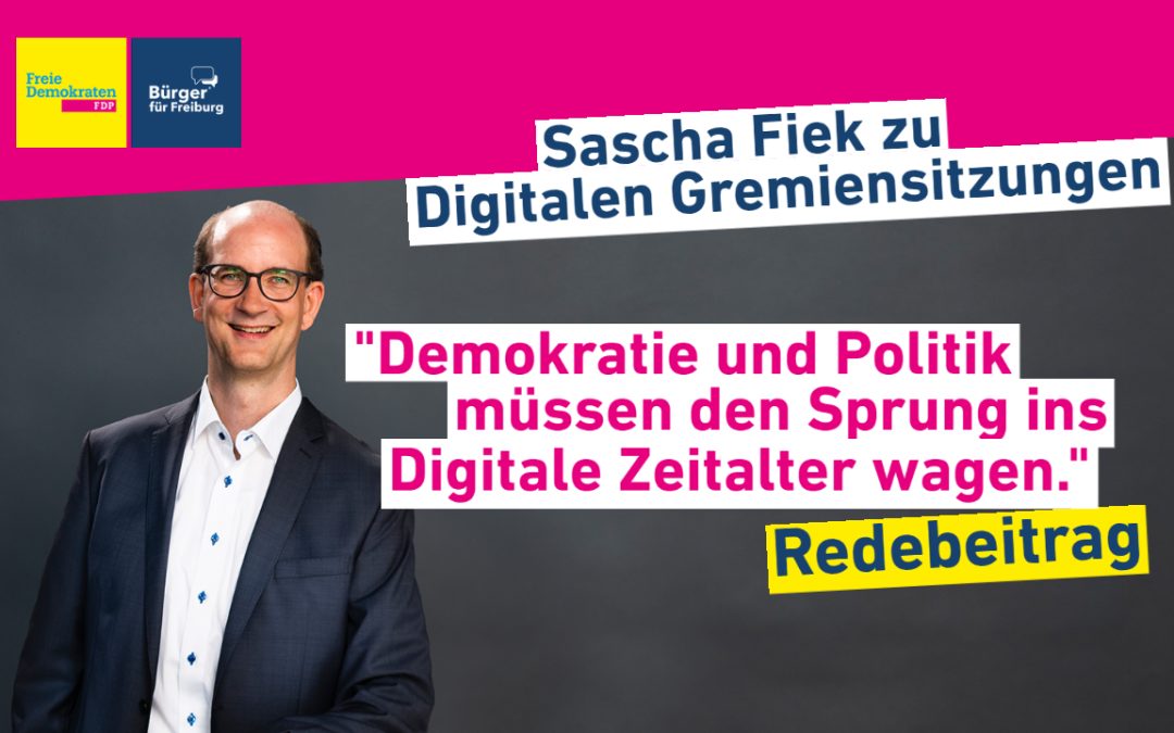 Redebeitrag: Sascha Fiek über Digitale Gremiensitzungen