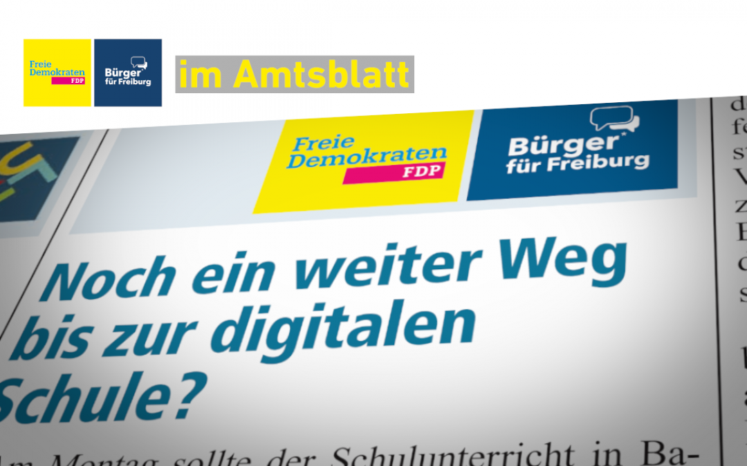 Amtsblatt: Digitale Schulen & Sichere Kreuzungen