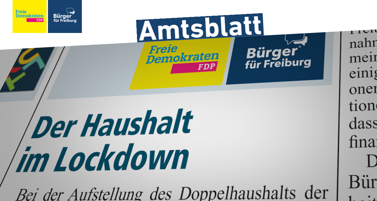 Amtsblatt: Haushalt im Lockdown