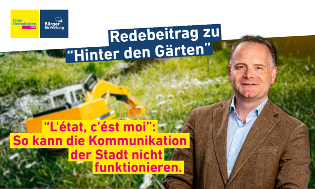 Rede: Christoph Glück zum Baugebiet “Hinter den Gärten”