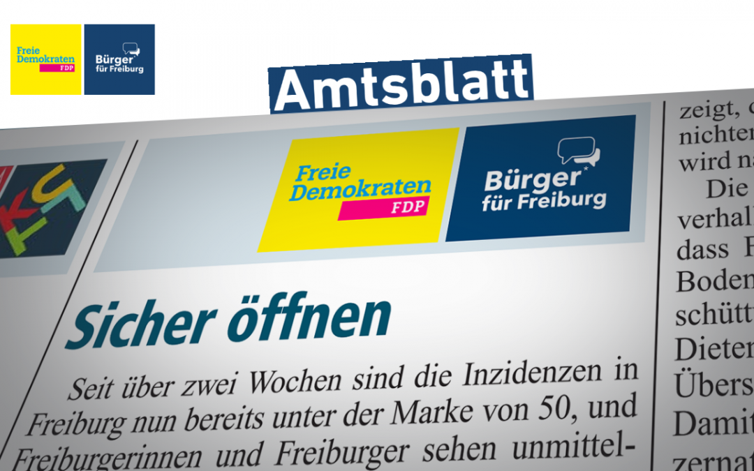 Amtsblatt: Sicher Öffnen in Freiburg