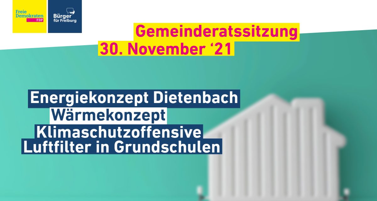 Gemeinderatssitzung: 30. November ’21