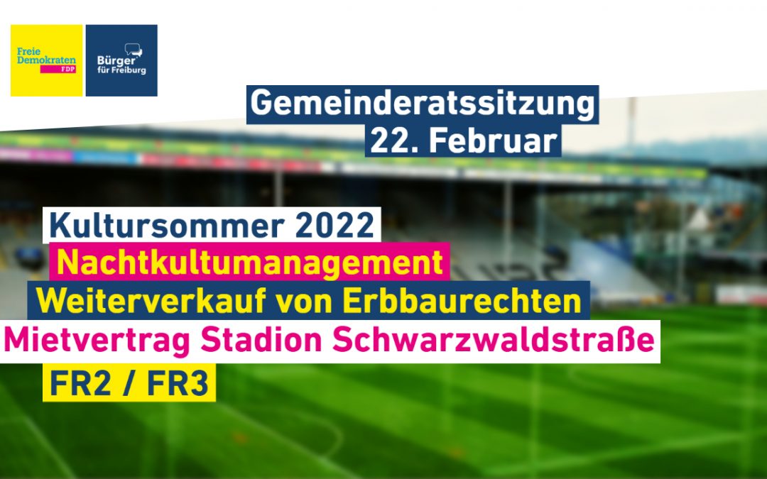 Gemeinderatssitzung: 22. Februar