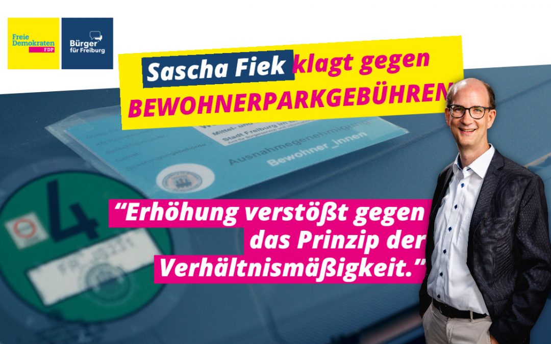 Sascha Fiek klagt gegen Bewohnerparkgebühren