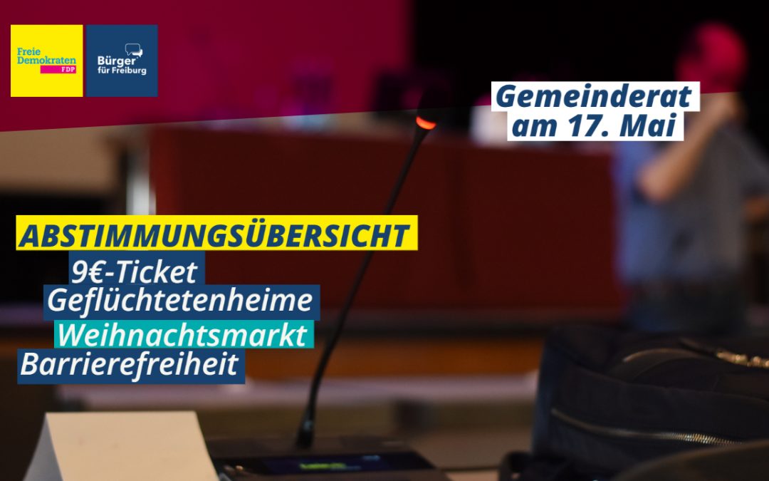 Gemeinderatssitzung 17. Mai 2022