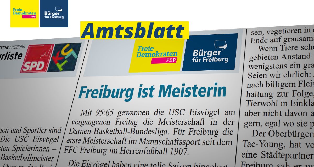 Amtsblatt: Freiburg ist Meisterin