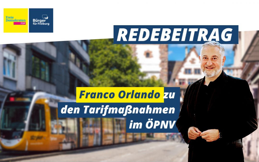 Rede: Franco Orlando zu den Tarifmaßnahmen im ÖPNV