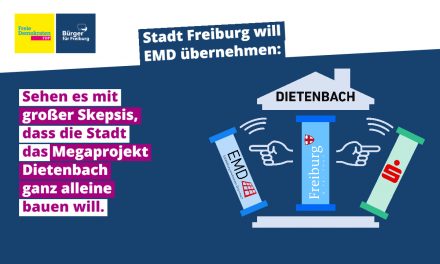 PM: Stadt will EMD aufkaufen, Dietenbach alleine bauen