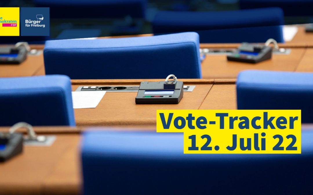 Vote-Tracker: Gemeinderat am 12.07.22