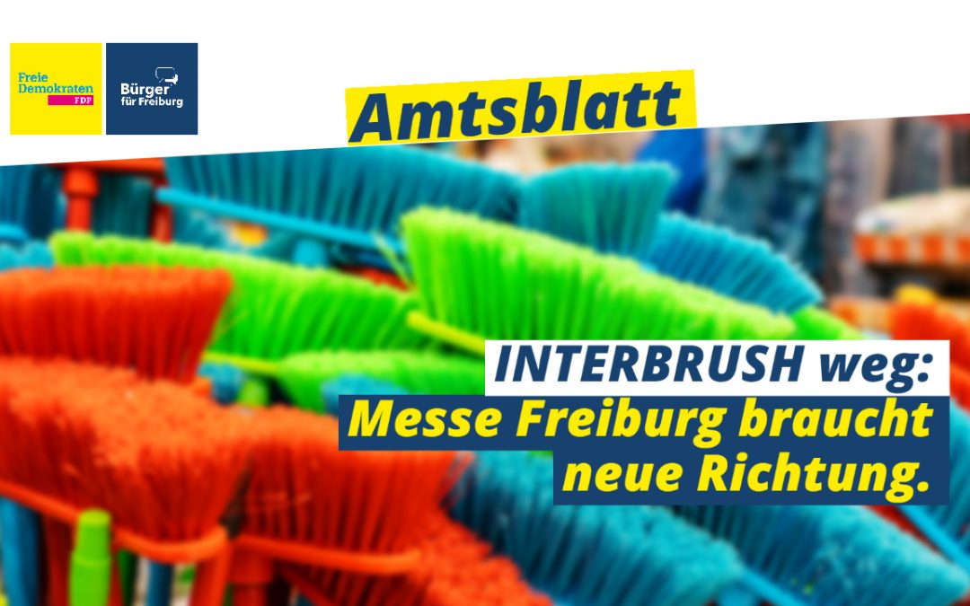 Amtsblatt: Neuausrichtung Messe / Klage Bewohnerparken