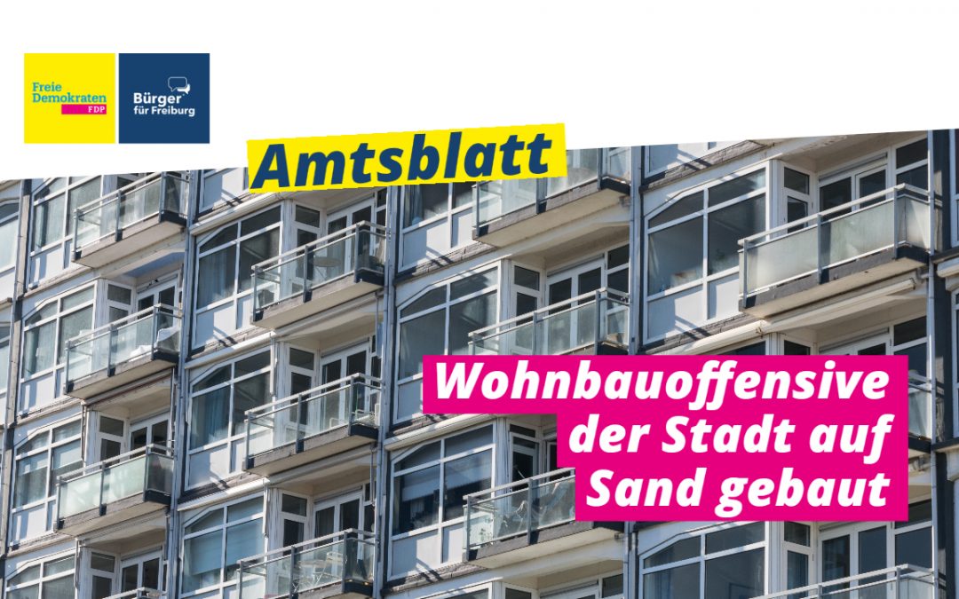 Amtsblatt: Wohnbauoffensive der Stadt auf Sand gebaut