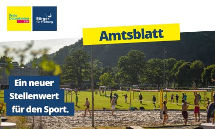 Amtsblatt: neuer Stellenwert für den Sport