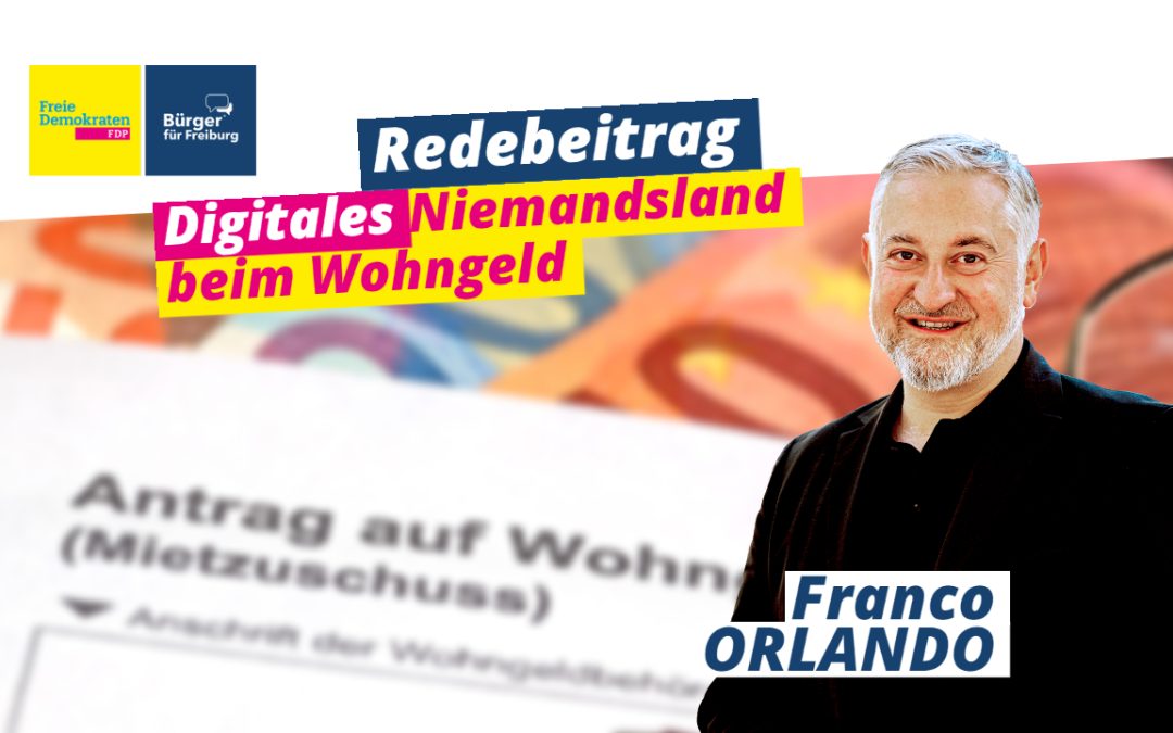 Redebeitrag: Franco Orlando zum Wohngeld in Freiburg
