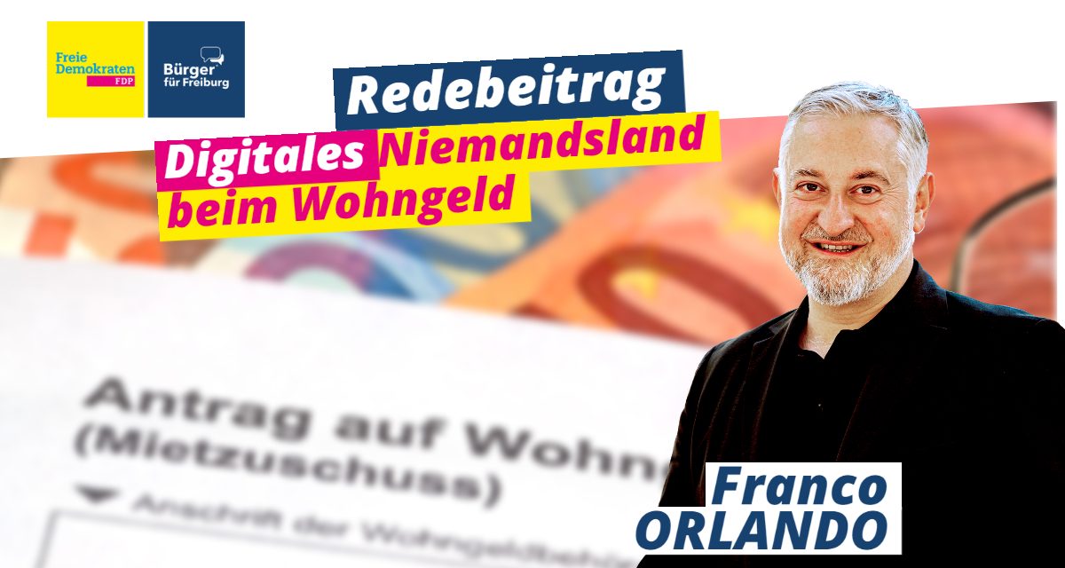 Redebeitrag: Franco Orlando zum Wohngeld in Freiburg