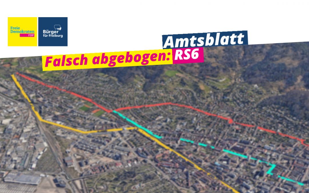 Amtsblatt: RS6 biegt falsch ab