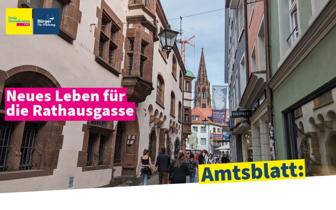 Amtblatt: Neues Leben in der Rathausgasse