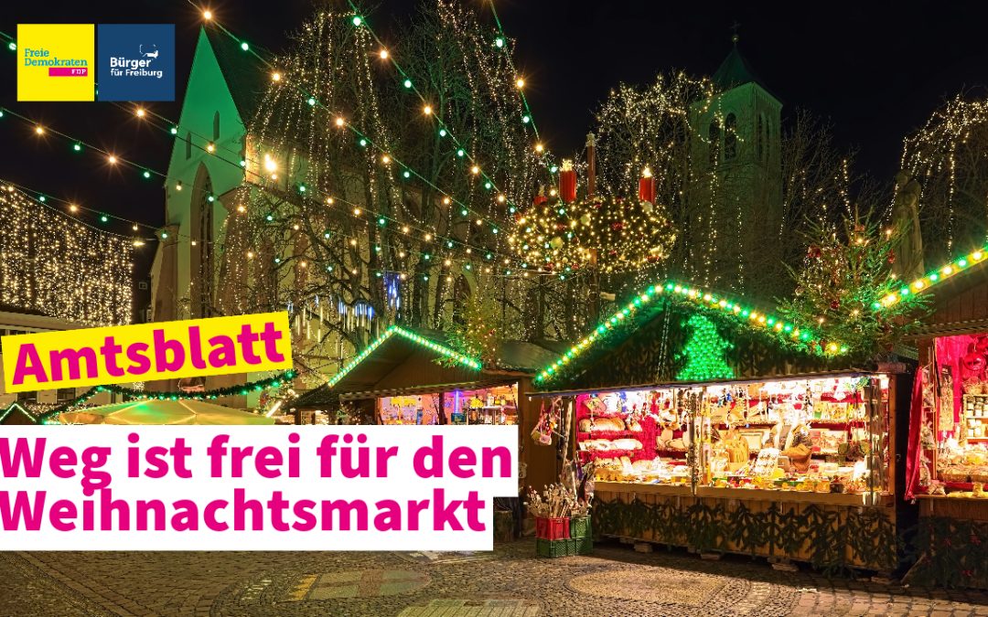 Amtsblatt: Weg frei für den Weihnachtsmarkt