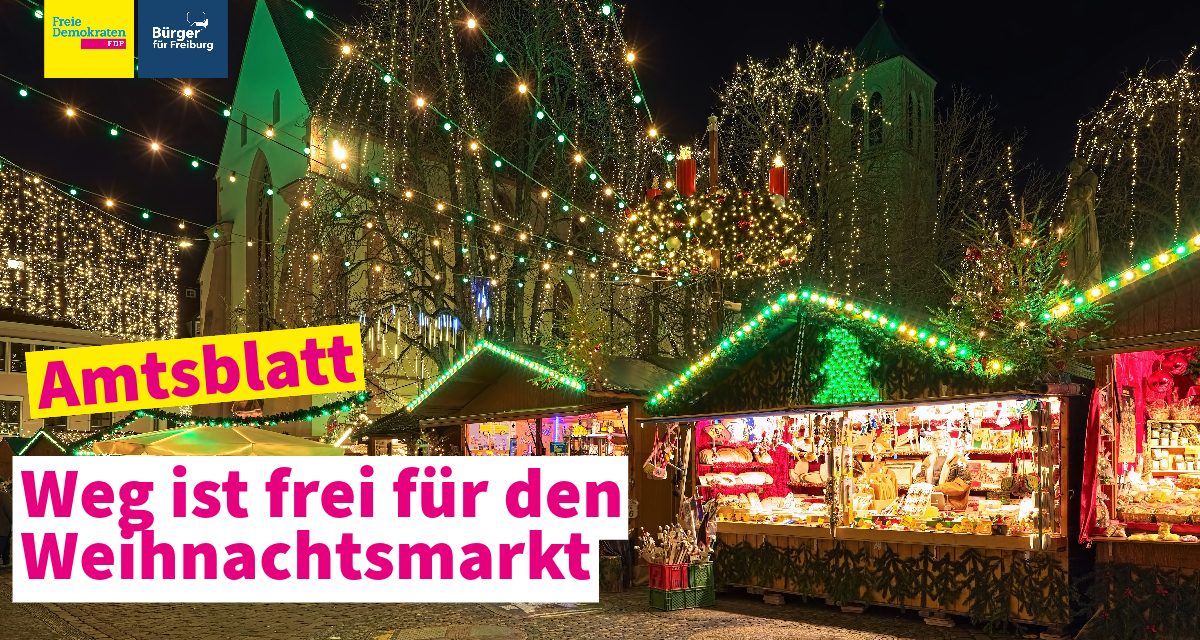 Amtsblatt: Weg frei für den Weihnachtsmarkt