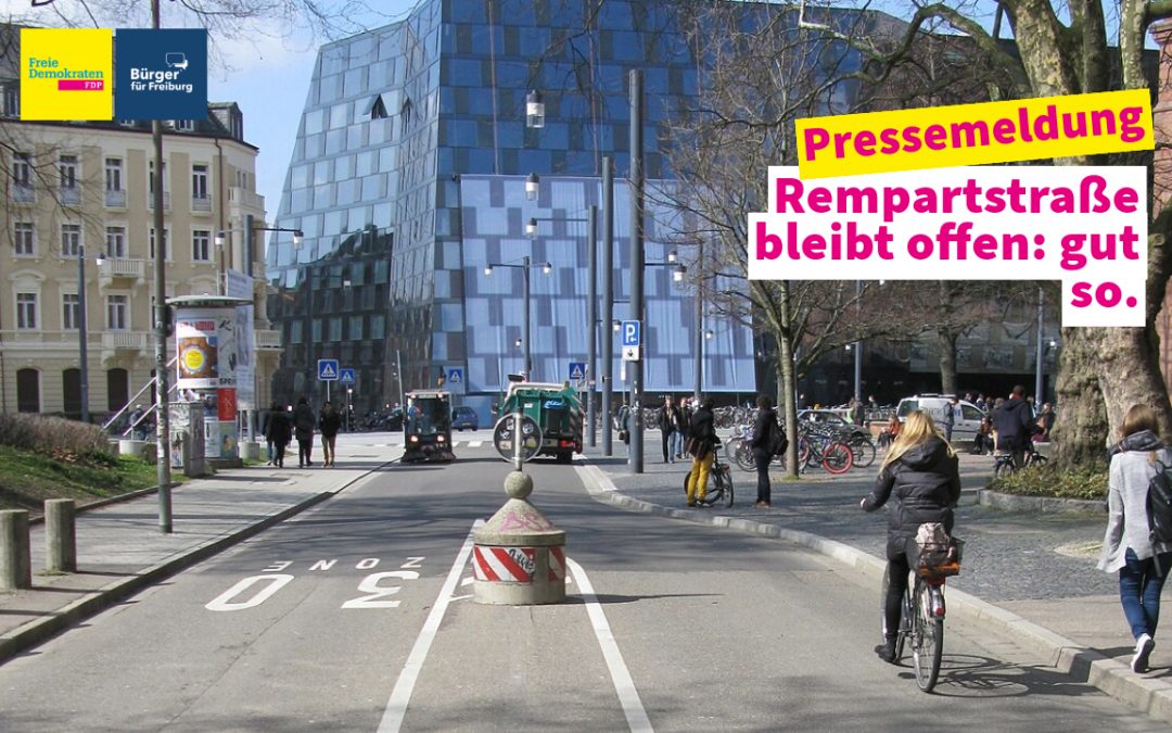 Zurück zur Öffnung: die Rempartstraße bleibt geöffnet