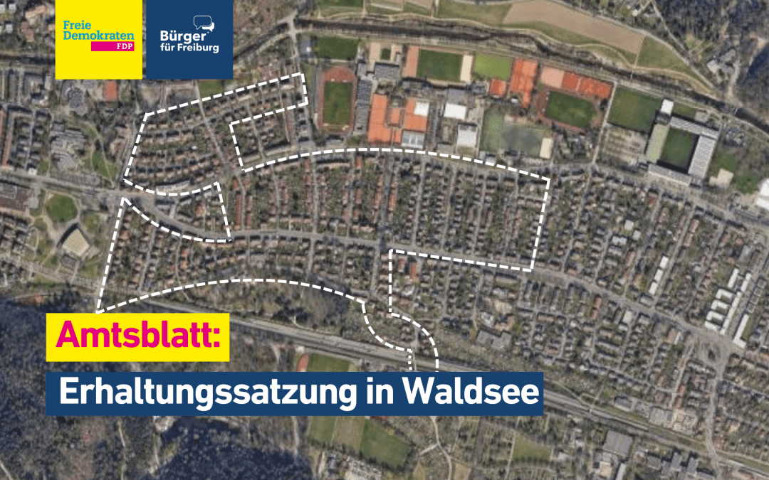 Amtsblatt: Erhaltungssatzung in Waldsee