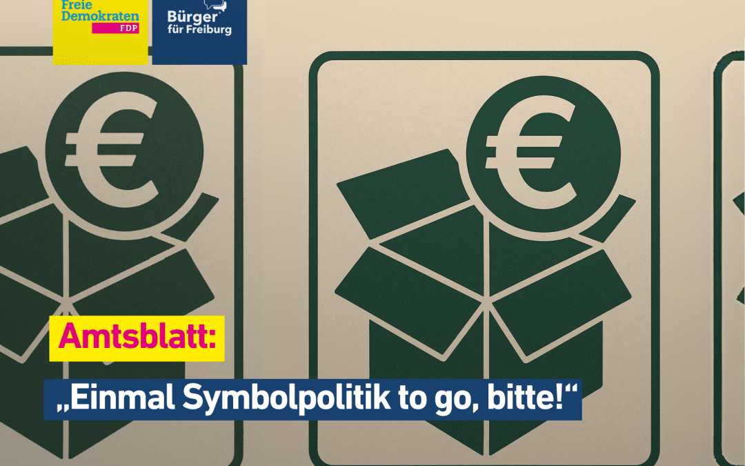  „Einmal Symbolpolitik to go, bitte!“