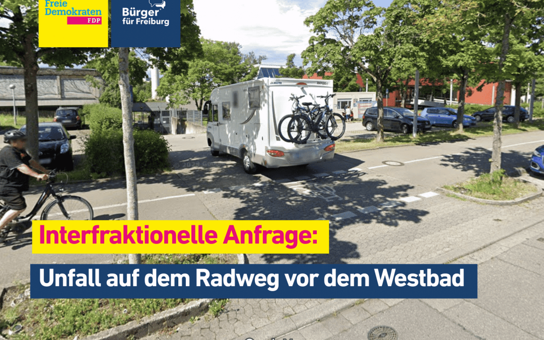 Interfraktionelle Anfrage: Unfall auf Radweg vor Westbad